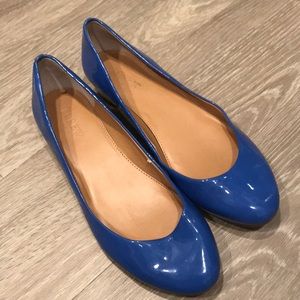 Jcrew blue gold flats